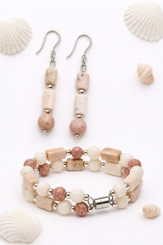 Dabīgo pērļu rotu komplekts "Dabas pērles"